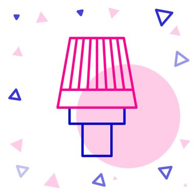 Çizgi Araba hava filtresi simgesi beyaz arkaplanda izole edildi. Otomobil tamir hizmeti sembolü. Renkli taslak konsepti. Vektör