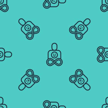 Siyah Çizgili Arkadaşlar sonsuza dek yeşil arka planda izole edilmiş kusursuz desen ikonu. Sonsuz dostluk kavramı. Vektör.