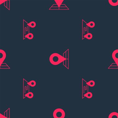 Rotanın yerini ve katlanmış haritayı işaretli desenli olarak ayarlayın. Vektör