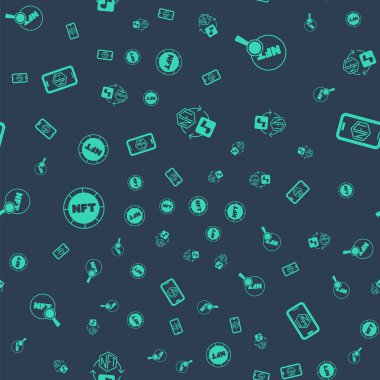 NFT Dijital Şifreleme Sanatı, Arama ve Mobil uygulamasını kusursuz desen üzerinde depolama uygulaması ile ayarla. Vektör