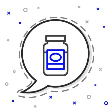 Jam Jam çizgi simgesi beyaz arkaplanda izole edildi. Renkli taslak konsepti. Vektör