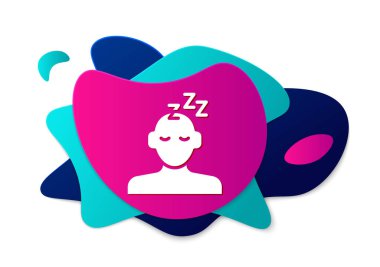 Renkli Rüyalar simgesi beyaz arkaplanda izole edildi. Uyku, dinlenme, rüya kavramı. Dinlenmek ve rahatlamak için. Sıvı şekilli soyut pankart. Vektör