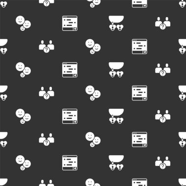 Kalp şeklinde bir kolye, karmaşık bir ilişki, mutlu bir arkadaşlık günü ve kusursuz bir dizüstü bilgisayar mesajı ayarla. Vektör