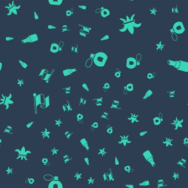 Parfüm, Fleur De Lys, Bayrak Fransa ve Ruj 'u kusursuz desene ayarlayın. Vektör