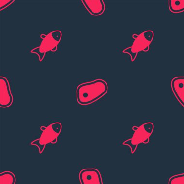 Balık ve Biftek 'i kusursuz bir şekle sokun. Vektör