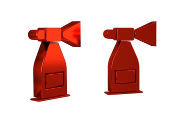 Kırmızı Hava kornosu simgesi şeffaf arkaplanda izole edildi. Spor taraftarları veya vatandaşlar hükümete ve yolsuzluğa karşı. .