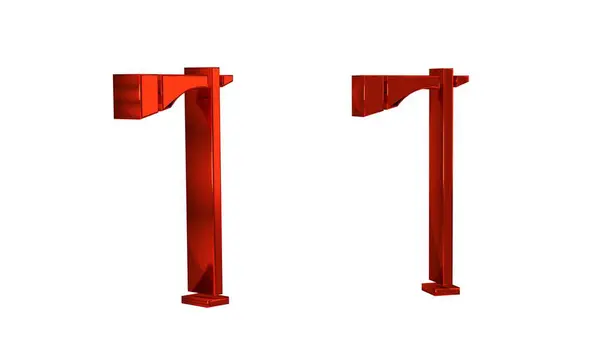 Красная Икона Томагавка Прозрачном Фоне — стоковое фото