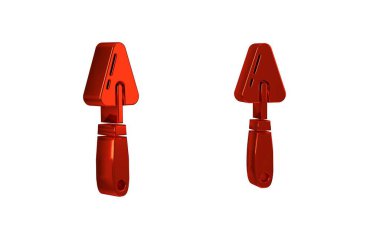 Kırmızı Palet bıçak simgesi şeffaf arkaplanda izole. .