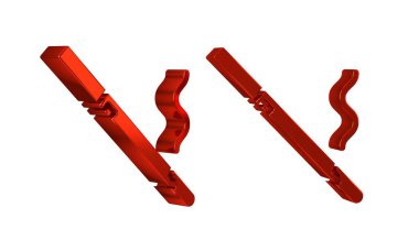 Kırmızı Sigara simgesi şeffaf arkaplanda izole edildi. Tütün tabelası. Sigara içme sembolü. .