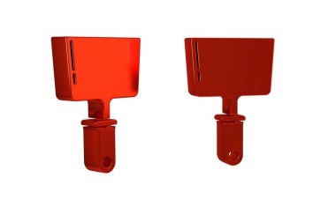 Kırmızı macun bıçağı simgesi şeffaf arkaplanda izole edildi. Spatula tamir aleti. Yağmalama ya da boya aletleri. .