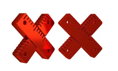 Kızıl Haç cetvel simgesi şeffaf arkaplanda izole edildi. Düz sembol. .