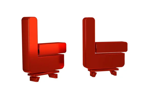 Roter Sessel Symbol Isoliert Auf Transparentem Hintergrund — Stockfoto