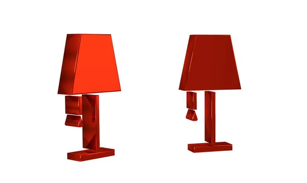 Czerwona Ikona Lampy Stołowej Izolowana Przezroczystym Tle — Zdjęcie stockowe