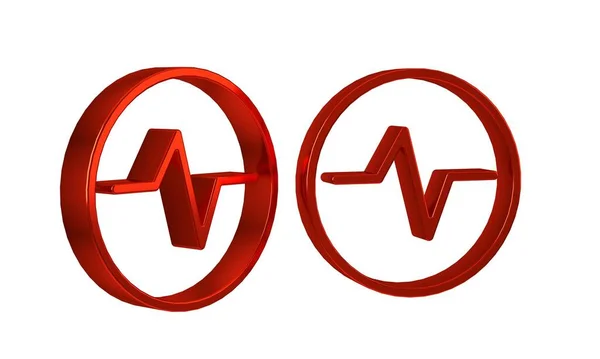 Red Electric Krets Schema Ikon Isolerad Transparent Bakgrund Kretskort — Stockfoto