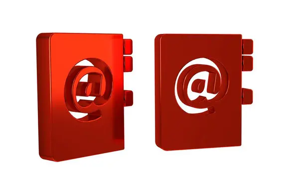 Rotes Adressbuchsymbol Isoliert Auf Transparentem Hintergrund Notizbuch Adresse Kontakt Adressbuch — Stockfoto
