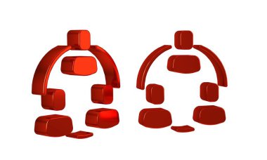 Kırmızı Proje ekip taban simgesi şeffaf arkaplanda izole edildi. İş analizi ve planlama, danışmanlık, takım çalışması, proje yönetimi. .