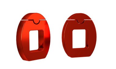 Şeffaf arkaplanda kırmızı şampuan simgesi izole. .