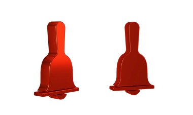 Kırmızı Otel servis çanı simgesi şeffaf arkaplanda izole edildi. Resepsiyon zili. .