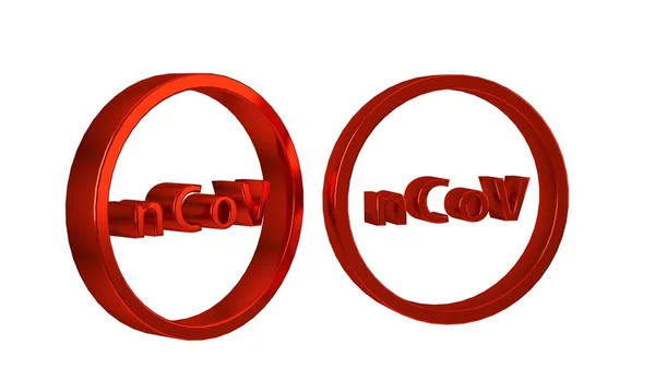 Rotes Coronavirus 2019 Ncov Symbol Isoliert Auf Transparentem Hintergrund Bakterien — Stockfoto