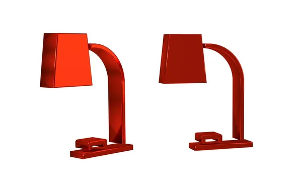 Czerwona Ikona Lampy Stołowej Izolowana Przezroczystym Tle Lampa Stołowa — Zdjęcie stockowe