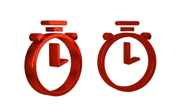 Ikona Červené Stopky Izolovaná Průhledném Pozadí Časový Spínač Značka Chronometru — Stock fotografie