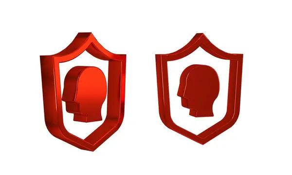 Rotes Benutzerschutzsymbol Isoliert Auf Transparentem Hintergrund Sichere Benutzeranmeldung Passwortgeschützt Datenschutz — Stockfoto