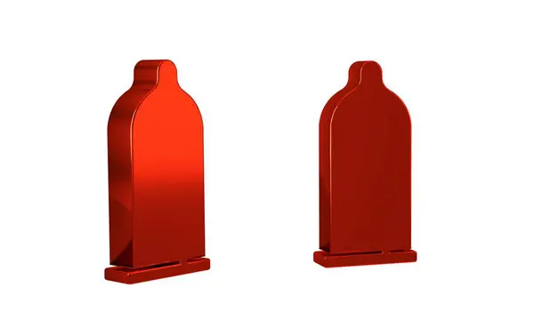 Czerwona Prezerwatywa Bezpieczna Ikona Seksu Izolowana Przezroczystym Tle Symbol Bezpiecznej — Zdjęcie stockowe