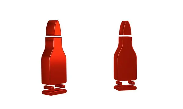 Ikona Red Bullet Izolowana Przezroczystym Tle — Zdjęcie stockowe