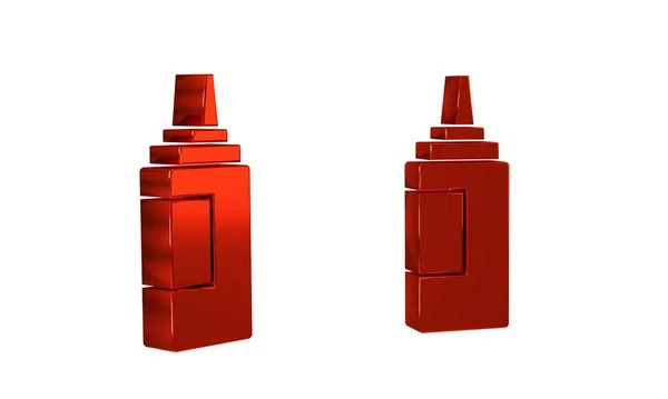 Czerwony Sos Ikona Butelki Izolowane Przezroczystym Tle Butelki Ketchupu Musztardy — Zdjęcie stockowe