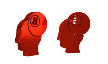 Saydam arkaplanda 8 numaralı simgeyle kırmızı bilardo bilardo topu. .