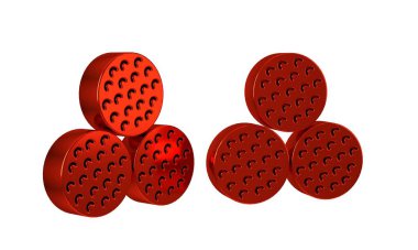 Kırmızı Golf topu simgesi şeffaf arkaplanda izole edildi. .