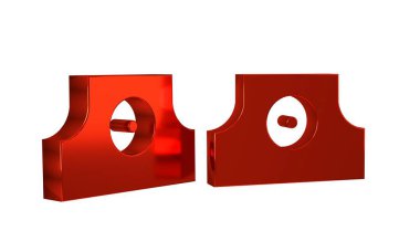 Kırmızı sprey, şeffaf arkaplan üzerindeki başlık simgesini izole edebilir. .