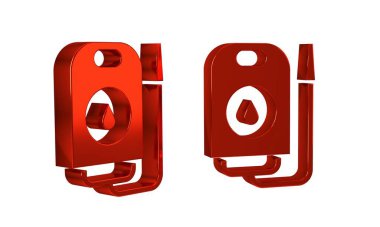 Kırmızı Kan bağışı simgesi şeffaf arkaplanda izole edildi. .