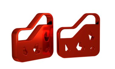 Kırmızı Zemin simgesi şeffaf arkaplanda izole edildi. .