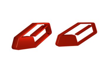 Şeffaf arkaplanda kırmızı altın çubuk simgesi izole edildi. Bankacılık konsepti. .