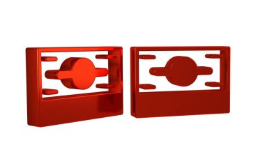 Red Stacks kağıt para para ikonu şeffaf arka planda izole. Para desteleri. Para birimi. .
