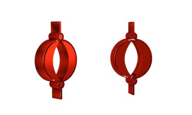 Kırmızı Kum Torbası simgesi şeffaf arkaplanda izole edildi. .