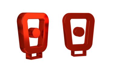 Kırmızı Boks eğitim patileri simgesi şeffaf arkaplanda izole edildi. .