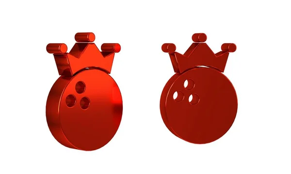 Icono Bola Bowling Rojo Aislado Sobre Fondo Transparente Equipamiento Deportivo —  Fotos de Stock