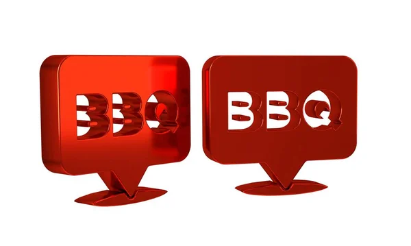 Icône Barbecue Rouge Isolée Sur Fond Transparent Symbole Thermique Bbq — Photo