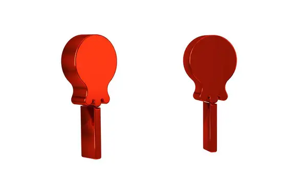 Icône Sucette Rouge Isolée Sur Fond Transparent Nourriture Délicieux Symbole — Photo