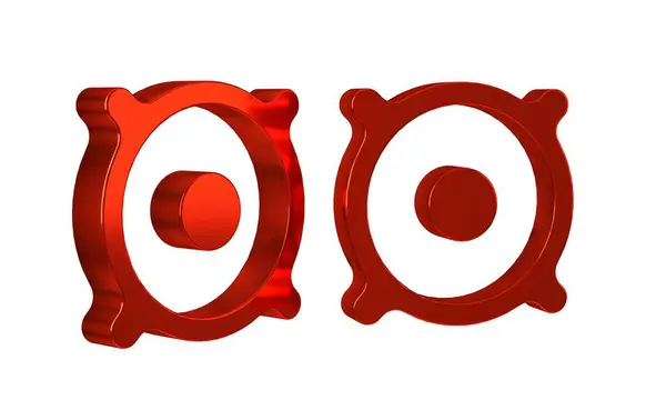 Röd Stereo Högtalare Ikon Isolerad Transparent Bakgrund Högtalare För Ljudsystem — Stockfoto