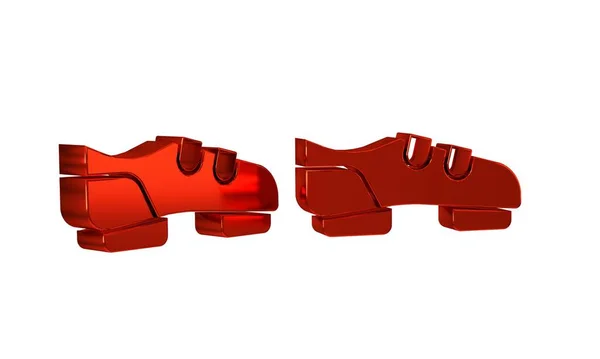 Red Triathlon cycling shoes icon isolated on transparent background. Sport shoes, bicycle shoes. .