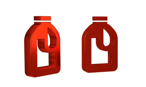 Piros Műanyag Palack Mosószer Fehérítő Mosogatószer Folyadék Vagy Más Tisztítószer — Stock Fotó