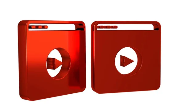 Red Online Spielen Video Symbol Isoliert Auf Transparentem Hintergrund Filmstreifen — Stockfoto