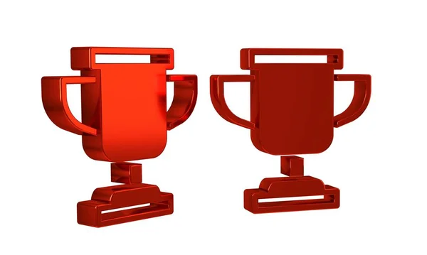 Icono Copa Premio Rojo Aislado Sobre Fondo Transparente Símbolo Del —  Fotos de Stock