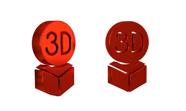 Icona Cubo Isometrico Rosso Isolata Sfondo Trasparente Cubi Geometrici Icona — Foto Stock