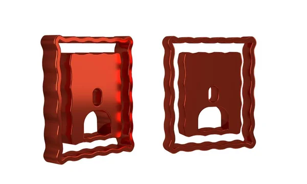 Roter Bilderrahmen Auf Tischsymbol Isoliert Auf Transparentem Hintergrund Valentinstag Symbol — Stockfoto