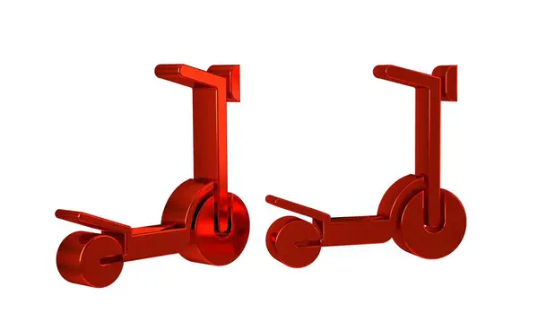 Red Roller Scooter Children Icon Isolated Transparent Background Kick Scooter — Stock Photo, Image
