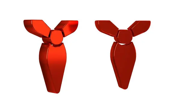 Red Tie Icon Isolated Transparent Background Necktie Neckcloth Symbol — Stock Photo, Image